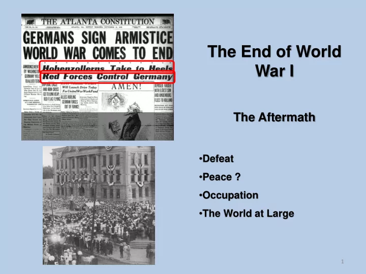 the end of world