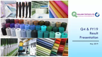 Q4 &amp; FY19  Result  Presentation  May 2019  Safe Harbour  2  Certain statements in this document