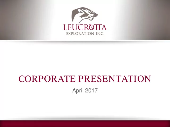 corporate presentation