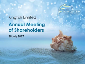 of Shareholders  28 July 2017  Introduction  Board of Directors  Alistair Ryan (Chair)
