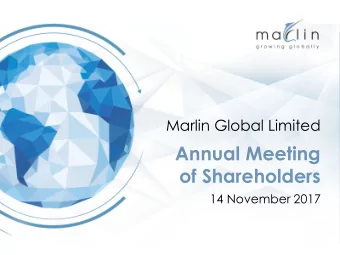 Annual Meeting  of Shareholders  14 November 2017  Agenda  Preliminary matters (Annual Report,