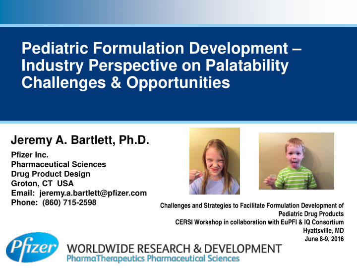 pediatric formulation development industry perspective on