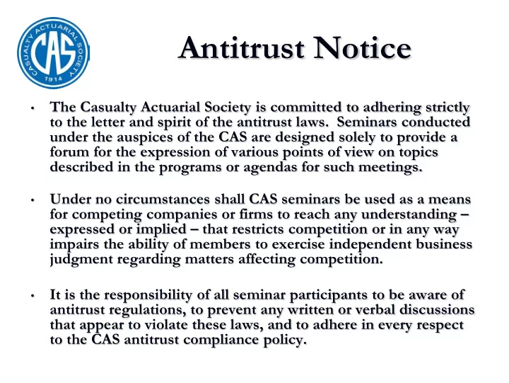 antitrust notice