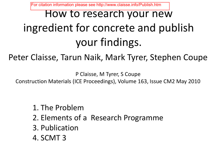 how to research your new ingredient for concrete and