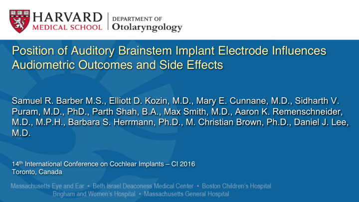 position of auditory brainstem implant electrode