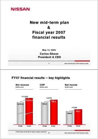 New m  mid-  d-te  term pl  plan  &amp;  Fiscal  al year  year 2  2007  fina  fi  nanc  ncial r