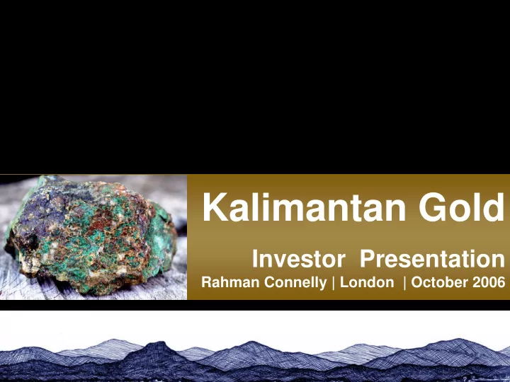 kalimantan gold