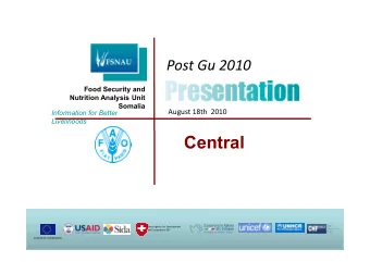 Central  Swiss Agency for Development  and Cooperation SDC  EUROPEAN COMMISSION Gu 2010 Seasonal