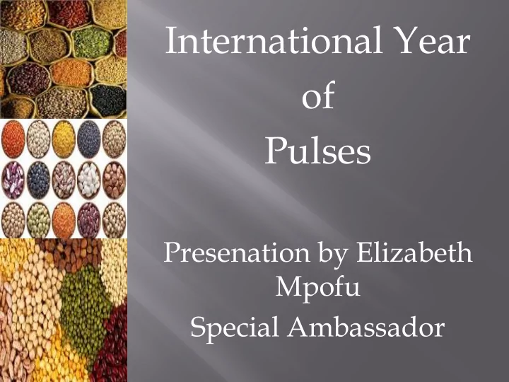 international year of pulses