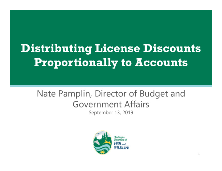 distributing license discounts proportionally to accounts