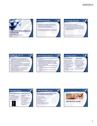 24/02/2014  LEARNING OBJECTIVES  WHY ADDRESS THIS ISSUE  Participants will have a better