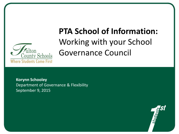 pta school of information