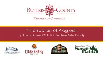Intersection of Progress  Update on Routes 228 &amp; 19 in Southern Butler County  Event