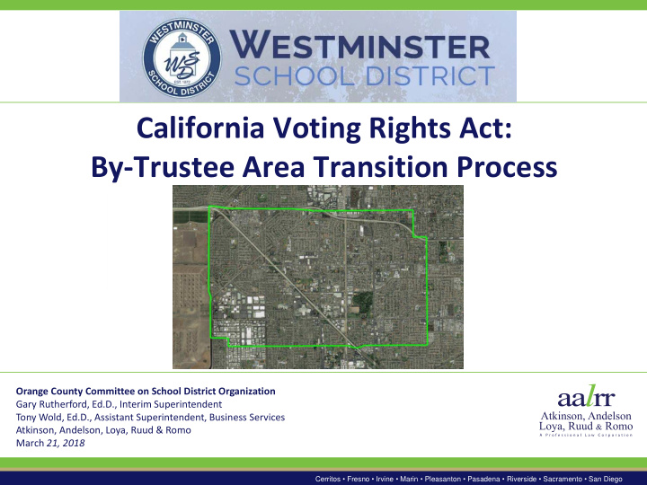 california voting rights act by trustee area transition