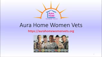Aura Home Women Vets  https://aurahomewomenvets.org  1  Aura Home Founder Story  Served in the