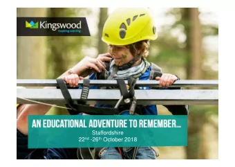 Staffordshire 22 nd -26 th October 2018  RAF COSFORD  Depart 9:15(Arrive at school 8:50)