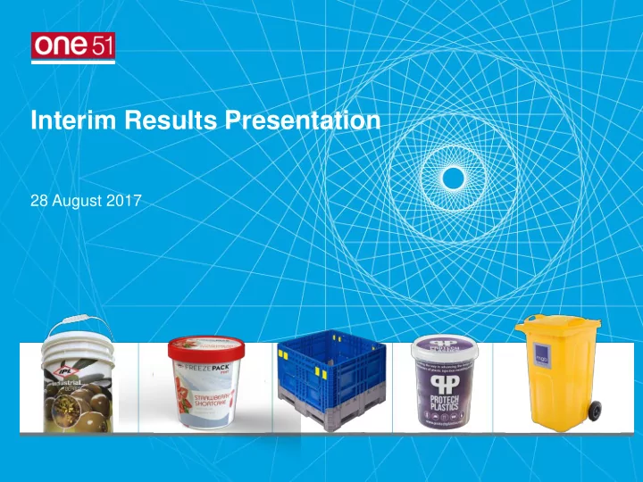 interim results presentation