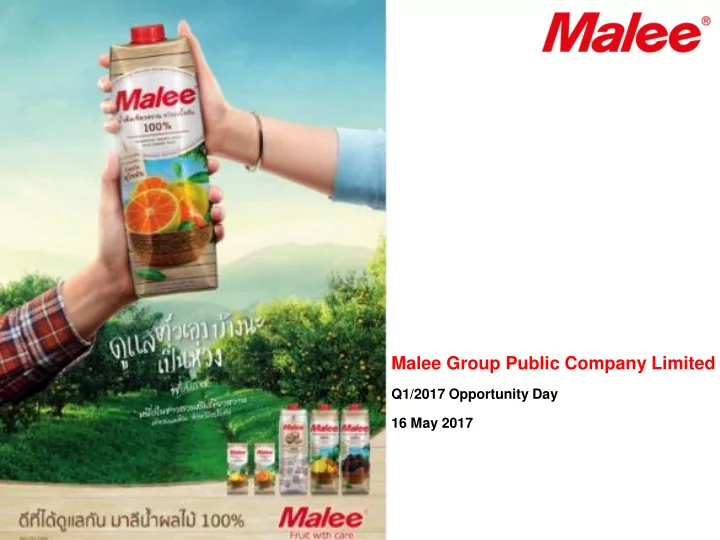 malee group public company limited