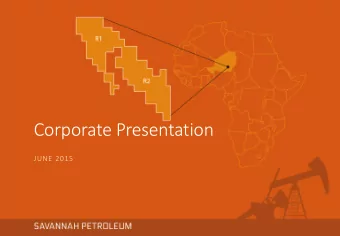Corporate Presentation  JUNE 2015  Disclaimer These presentation materials (the Presentation