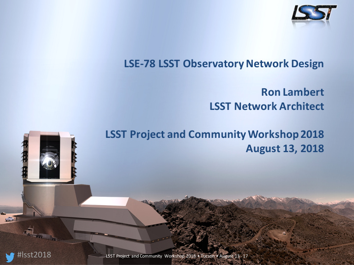 lse 78 lsst observatory network design ron lambert lsst