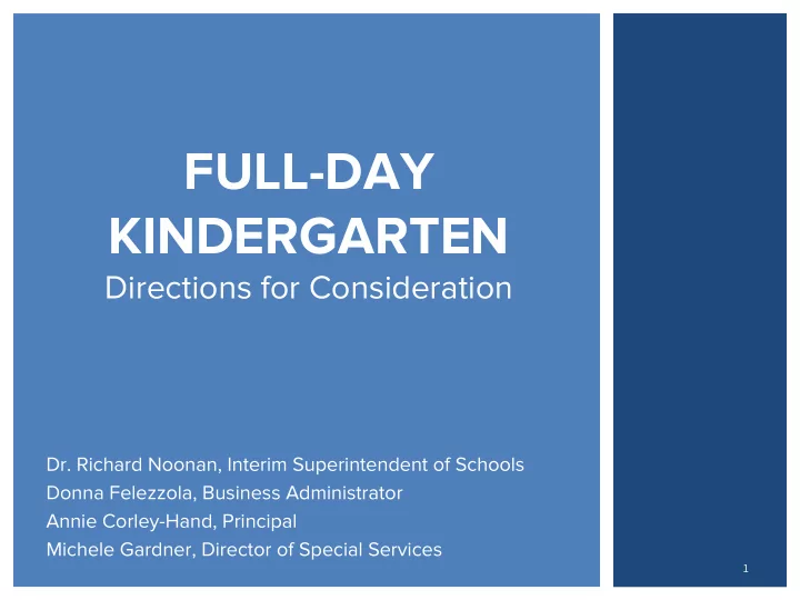 full day kindergarten