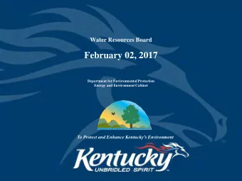 Department for Environmental Protection  Energy and Environment Cabinet  To Protect and Enhance