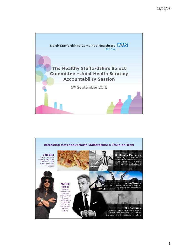the healthy staffordshire select committee joint health