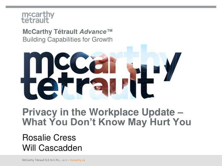 privacy in the workplace update