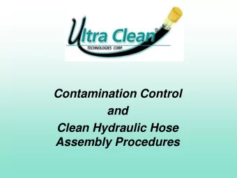 Contamination Control  and  Clean Hydraulic Hose  Assembly Procedures  Ultra Clean Technologies