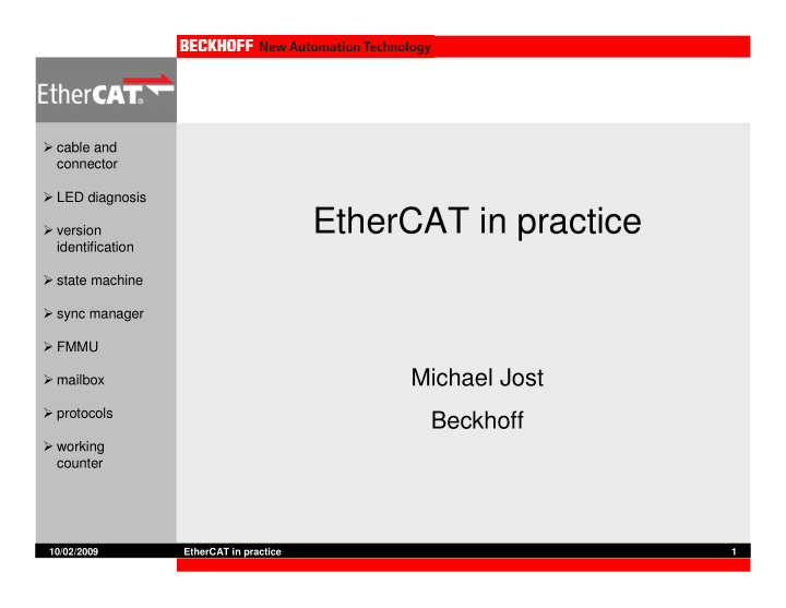 ethercat in practice