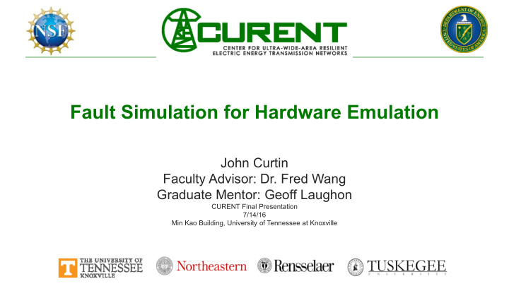 fault simulation for hardware emulation