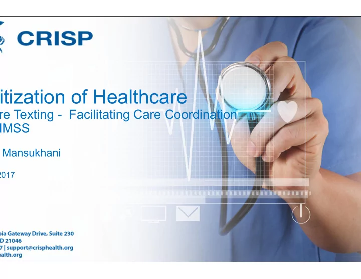 digitization of healthcare