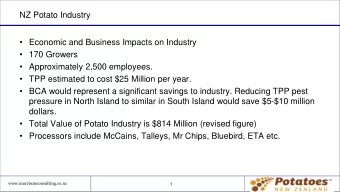 Approximately 2,500 employees.  TPP estimated to cost $25 Million per year.  BCA would