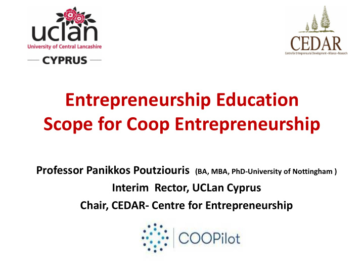 scope for coop entrepreneurship