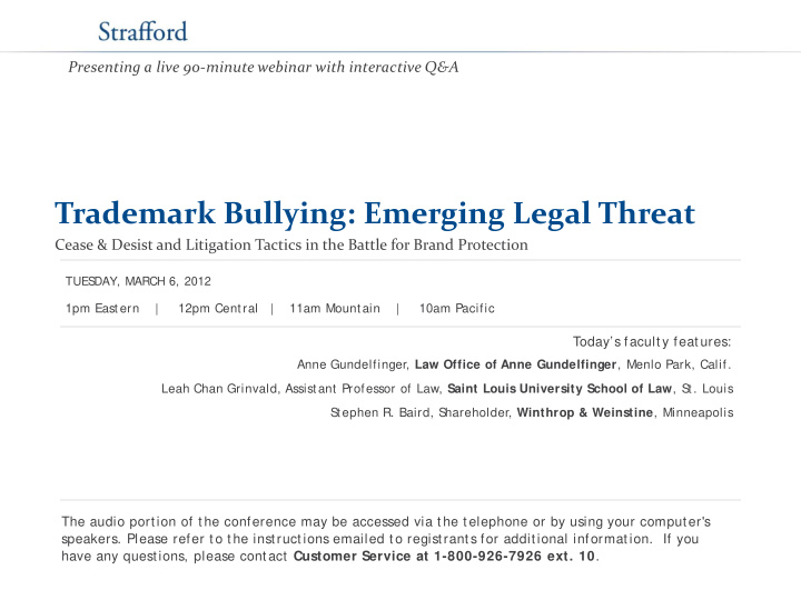 trademark bullying emerging legal threat