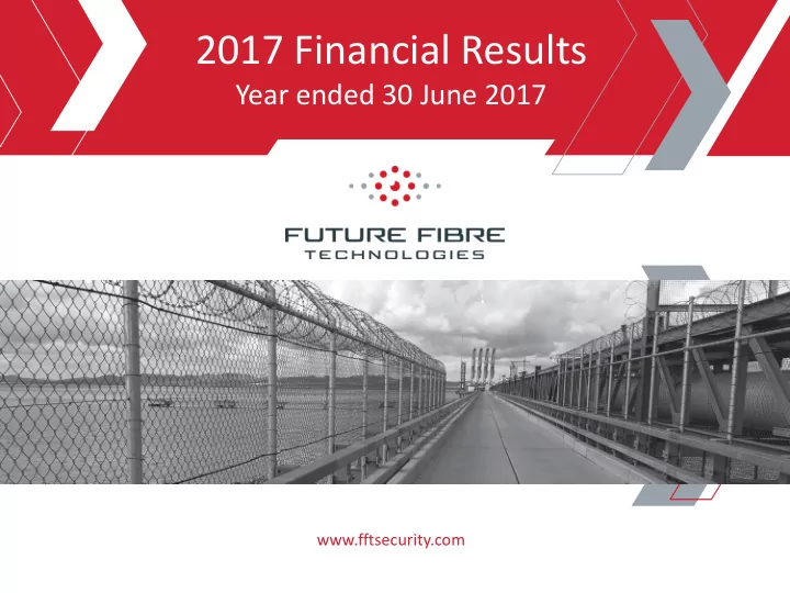 2017 financial results