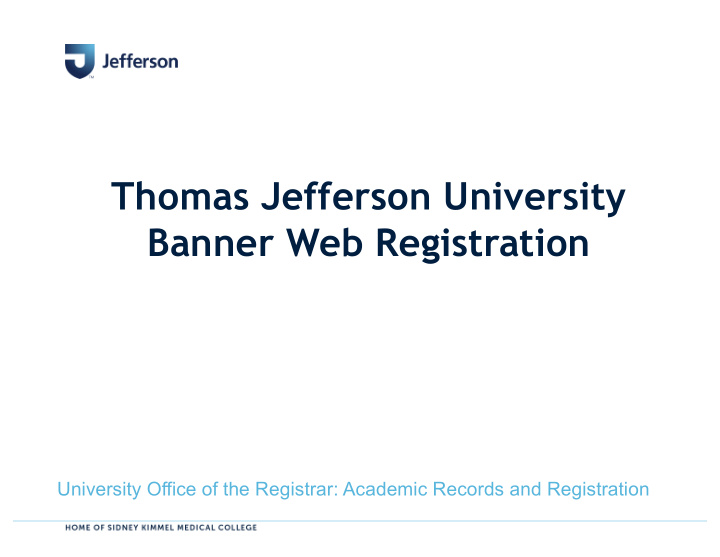 thomas jefferson university banner web registration