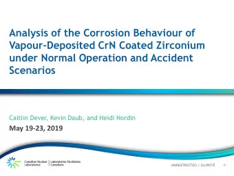 Scenarios  Caitlin Dever, Kevin Daub, and Heidi Nordin  May 19-23, 2019  UNRESTRICTED / ILLIMIT