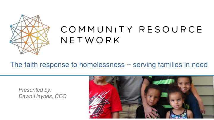 the faith response to homelessness serving families in