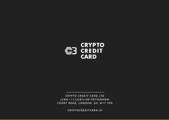 CRYPTO CREDIT C ARD LTD  (CRN 11112287)180 TOTTENHAM  COURT ROAD, LONDON, UK, W1T 7PD  CRYPTO