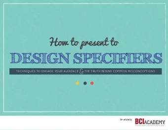 DESIGN SPECIFIERS TECHNIQUES TO ENGAGE YOUR AUDIENCE THE TRUTH BEHIND COMMON MISCONCEPTIONS  &amp;