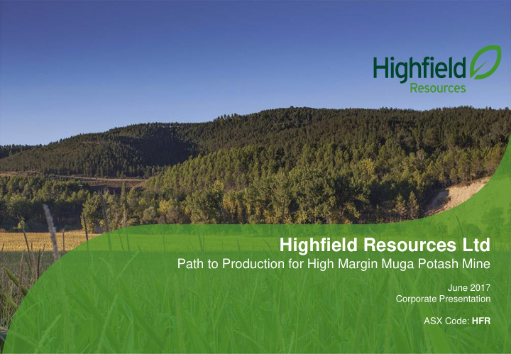 highfield resources ltd