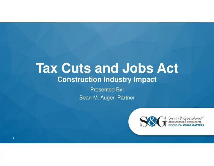 tax cuts and jobs act