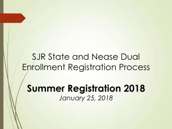 Summer Registration 2018  January 25, 2018  What are the qualifications to take  D.E. classes?