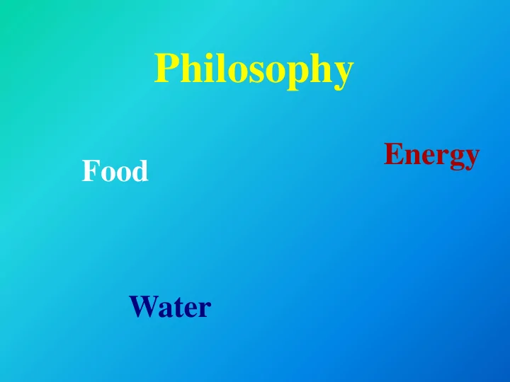 philosophy