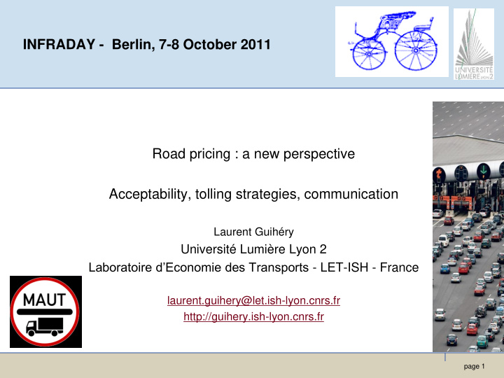 acceptability tolling strategies communication laurent