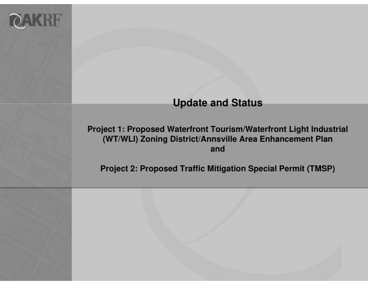 update and status