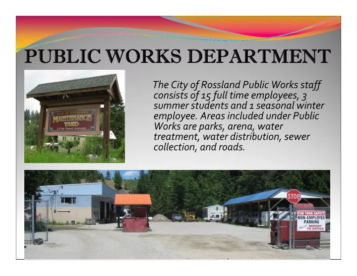 public works department public works department