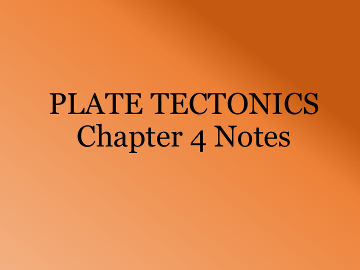 plate tectonics