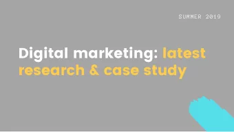 Digital marketing: latest  research &amp; case study  Lamberton &amp;  Stephen, 2016  Overview